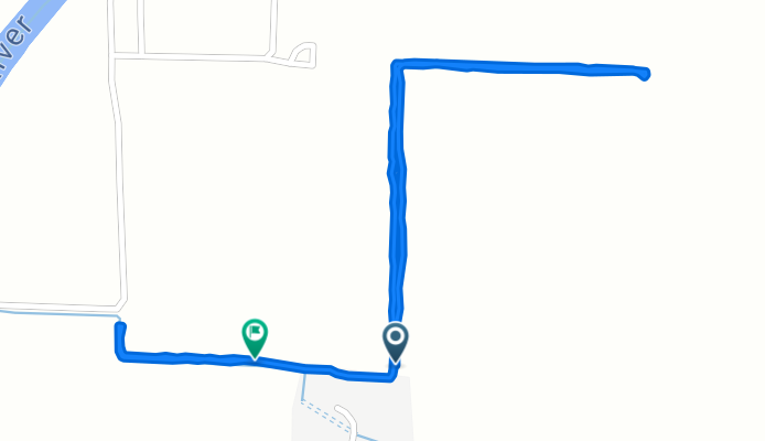 Route from 16402 Avenue 308, Visalia