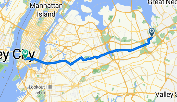 61-17 224th St, New York to 125 Centre St, New York