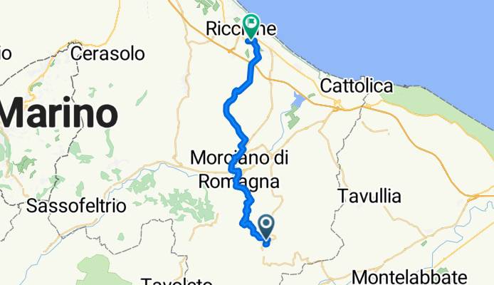 Da Via Sebastiano Serico 2, Saludecio a Viale Circonvallazione 79/C, Riccione