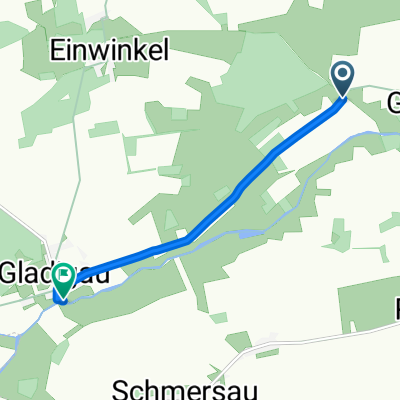 Route nach Dorfstraße, Osterburg (Altmark)