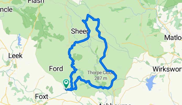 Route 4 Waterhouses circuit to Manifold and Tissington Trails