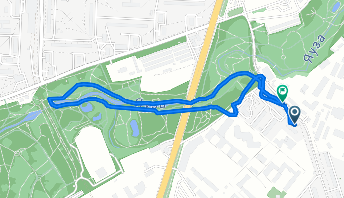 От Осташковская улица 15к1, Москва до Осташковская улица 16, Москва