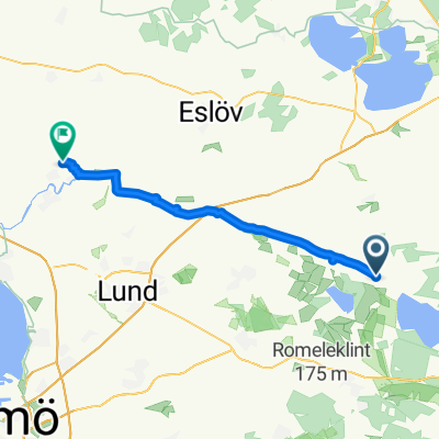 Stationsvägen 16, Harlösa do Högalidsvägen 71B, Kävlinge