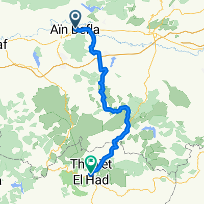 De Unnamed Road, Aïn Defla à N14, Theniet El Had