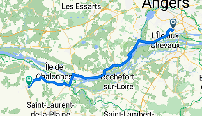 De 49 Rue du Docteur Lucile Rozier, Les Ponts-de-Cé à 3 Allée des Noisetiers, La Pommeraye