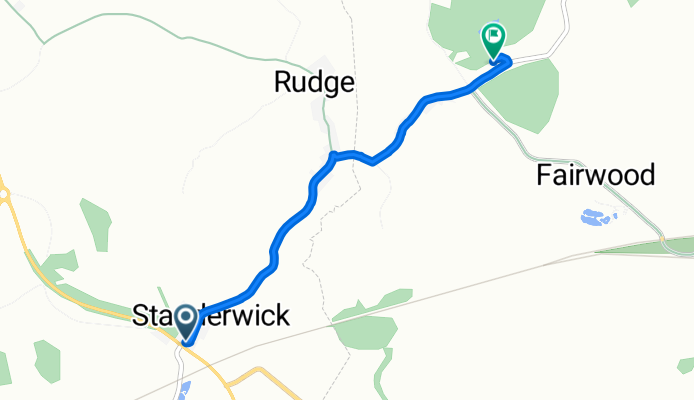 Route from Red Corners, Rudge Road, Frome