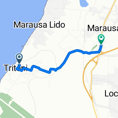 Da Viale Mothia, Marsala a Strada Generale Enrico Rinaldo 224, Marausa