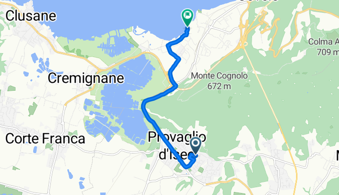 Via Solferino 33, Provaglio D'iseo to Lungolago Guglielmo Marconi 2/A, Iseo