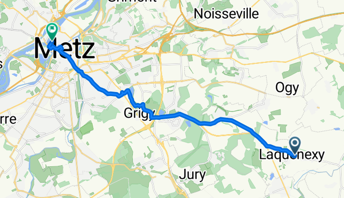 Route de Metz 4, Laquenexy nach Allée de Metz Plage 1