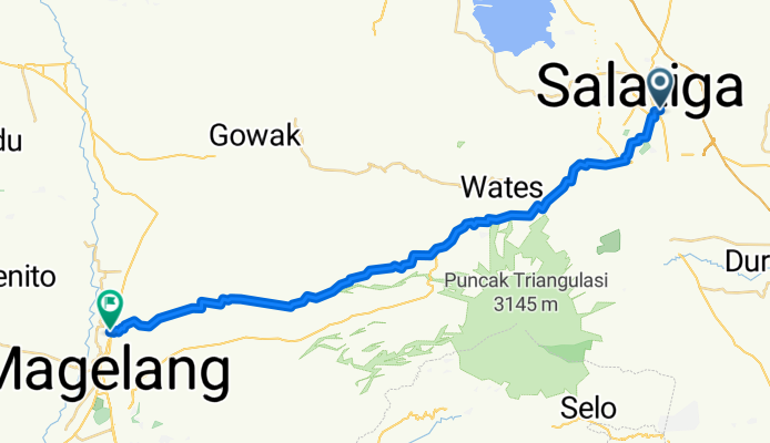 Jalan Gilingrejo 227, Kecamatan Tingkir to Jalan Jeruk Timur II No.7, Kecamatan Magelang Utara