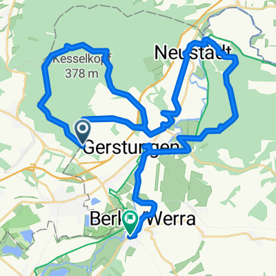 Unnamed Road, Gerstungen nach Kirchplatz 5, Werra-Suhl-Tal