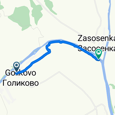 От Unnamed Road, Голиково до Unnamed Road, Засосенка