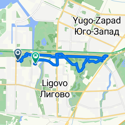 От улица Пограничника Гарькавого 4, Санкт-Петербург до улица Тамбасова 4, Санкт-Петербург