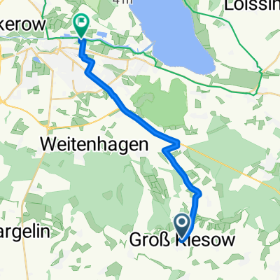 Hauptstraße 1A, Groß Kiesow nach Am St.Georgsfeld 18, Greifswald