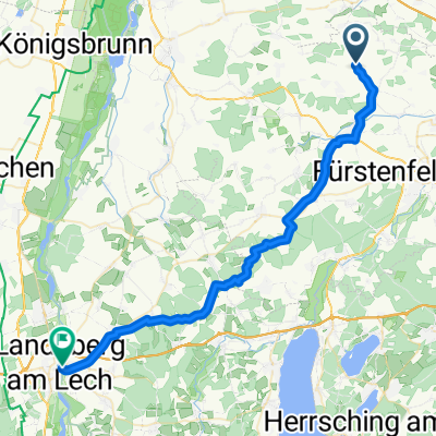 Flurstraße 9, Egenhofen nach Hauptplatz 153, Landsberg am Lech