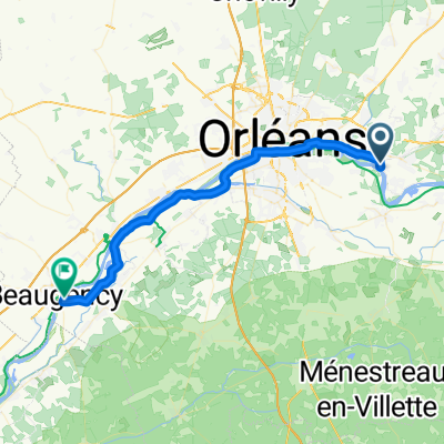 De Chemin du Port 55, Chécy à Route de Lailly, Beaugency