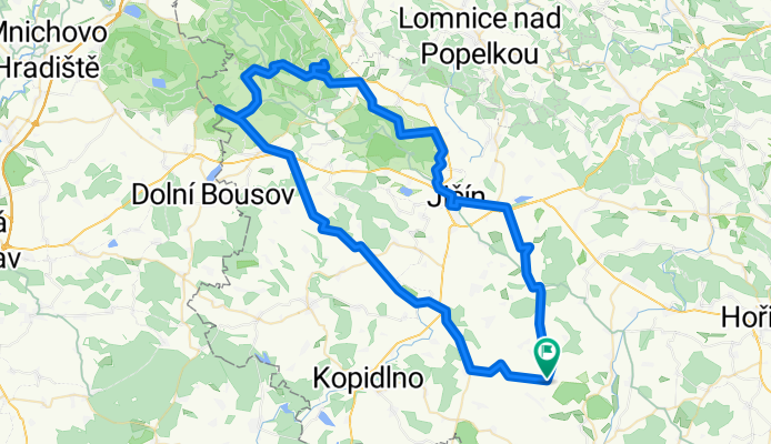 Vysoké Veselí – Sobotka – Kost – Trosky – Jičín – Vysoké Veselí
