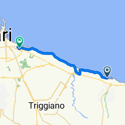 Da Viale Grotta della Regina 34/E, Bari a Via Pitagora, Bari