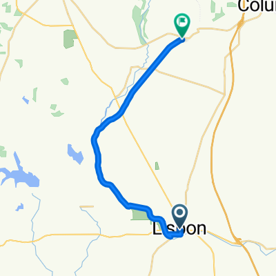 Route from E Lincoln Way, Lisbon