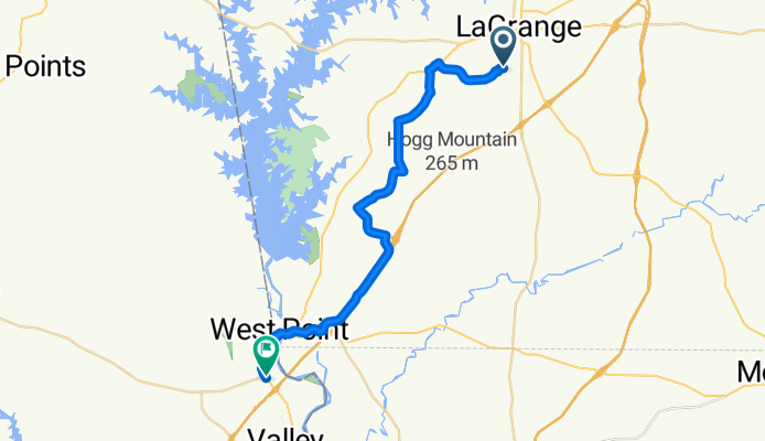 700 Swanson St, LaGrange to 1705 US-29, Lanett