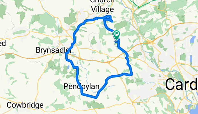 1 Cefn Penuel, Cardiff to 1 Brodeg, Cardiff