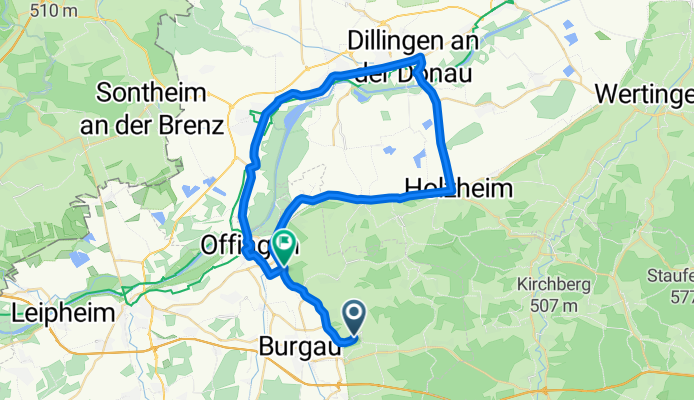 Feierabendrunde Haldenwang-Gundelfingen-Lauingen-Dillingen-Holzheim-Gundremmingen-Haldenwang