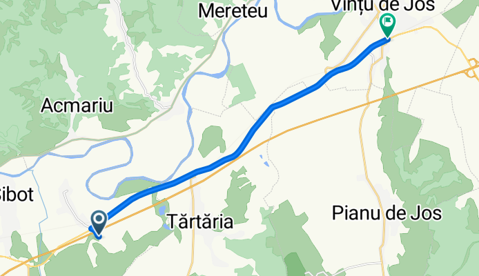 Traseul către DN7, Vinţu de Jos