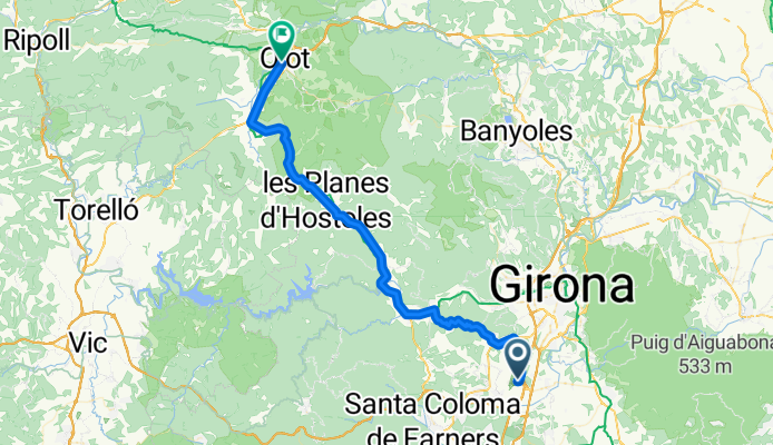 girona airport to olot