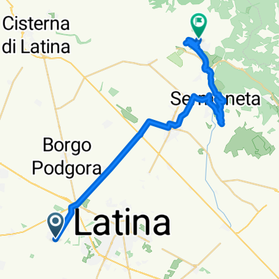 Da Strada Sabotino 213, Latina a Via Sant'Antonio, Norma