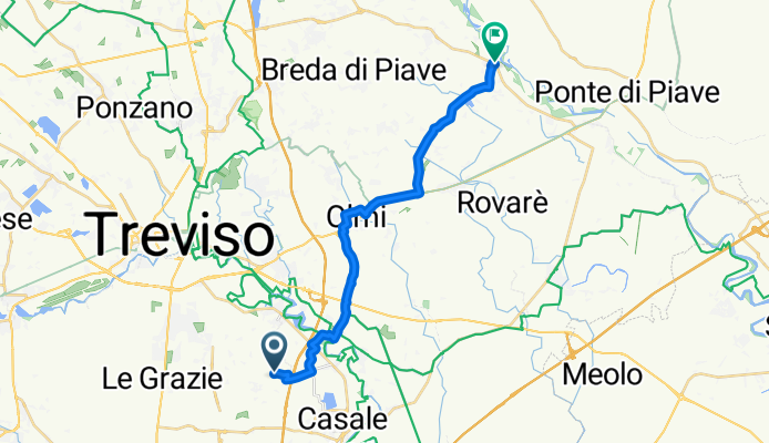 Da Via Forlani 36 a Via Argine Piave 4, Saletto-San Bartolomeo
