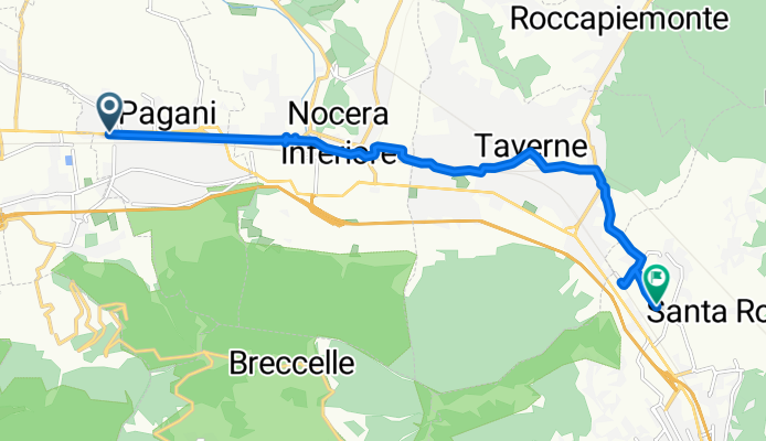 Via Alcide de Gasperi 326, Pagani to Via delle Arti e dei Mestieri 12-45, Cava de' Tirreni