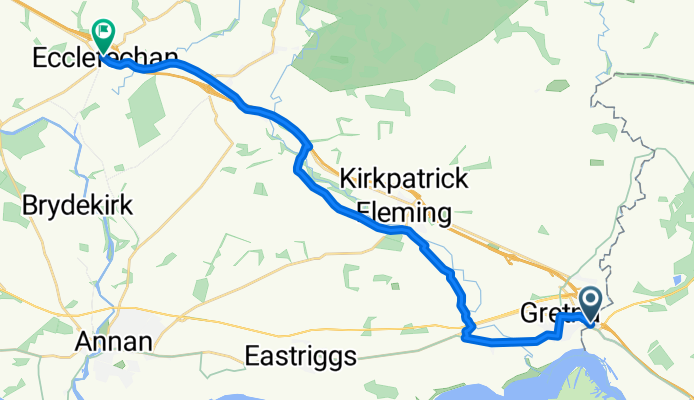 B7076, Gretna to Turrett House, High Street, Lockerbie