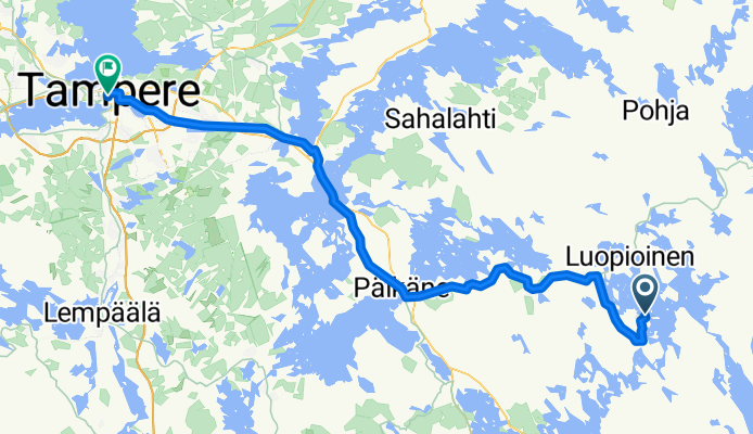 Kaiskontie 73, Puutikkala to Kauppakatu 1a, Tampere