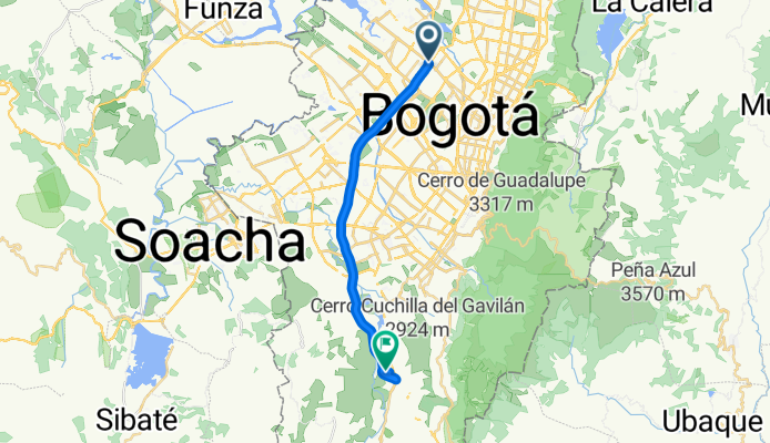De Calle 71A 7212, Bogotá a Diagonal 77 Sur 14-17, Bogotá