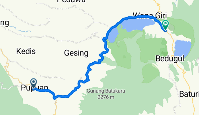 Pupuan to Bedugul