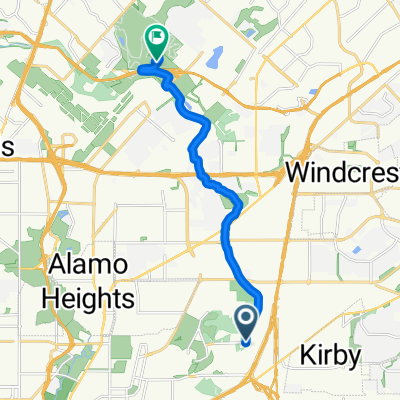 Route from 4092–4098 Petroleum Dr, San Antonio