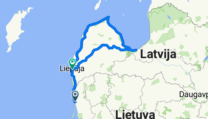 Galinio Pylimo gatvÄ, KlaipÄda to Miera iela 30ā36A, Liepaja