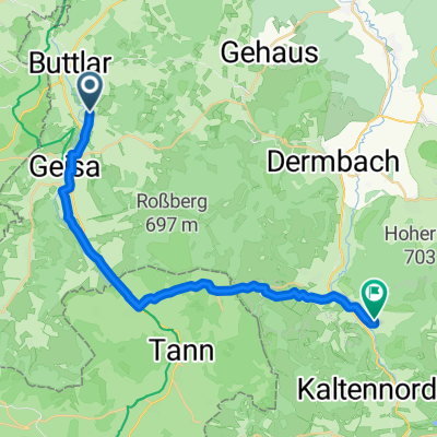 Bermbacher Straße 76, Geisa nach Schulstraße 8, Fischbach/Rhön