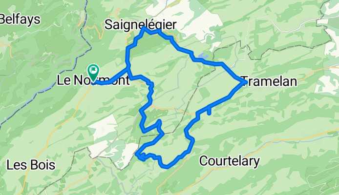 Rue de la Gare 2, Le Noirmont nach Rue de la Gare 2, Le Noirmont