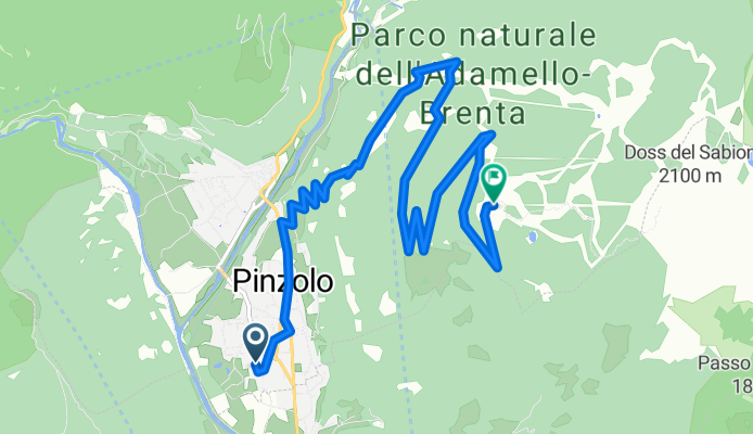 Da Via Giacomo Matteotti 32bis, Pinzolo a Via Alpe di Grual, Pinzolo