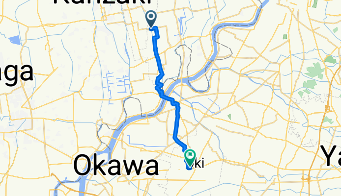 県道210号, Kamimine-Cho, Miyaki-Gun to 1331-1, Yokomizo, Oki-Machi, Mizuma-Gun