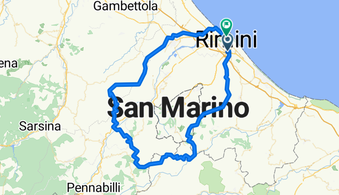 Da Via Lodovico Bianchelli 3, Rimini a Via Sinistra del Porto 24, Rimini