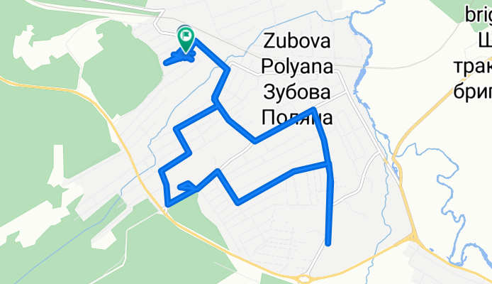 От улица Огарева 4, Зубова Поляна до улица Огарева 5, Зубова Поляна