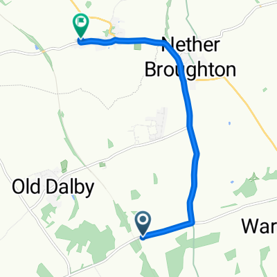 Gorse Farm, Six Hills Lane, Melton Mowbray to 5 Sulney Close, Melton Mowbray