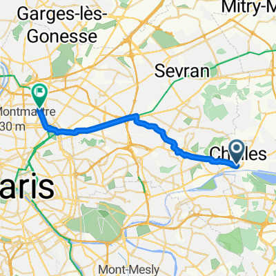 De 31 Rue Auguste Meunier, Chelles à 137 Boulevard Félix Faure, Aubervilliers