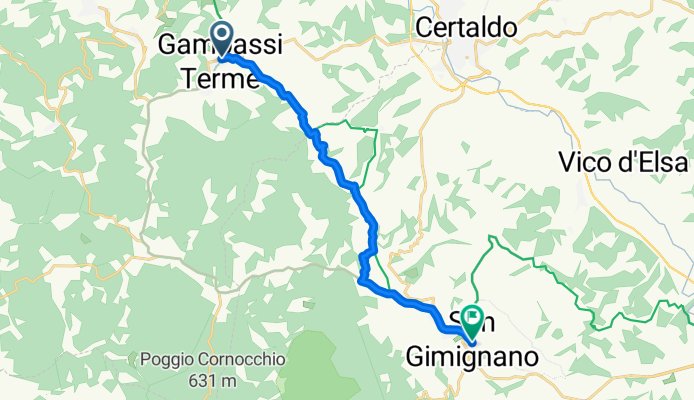 5 - Da Via Volterrana 50, Gambassi Terme a Via San Matteo 10, San Gimignano