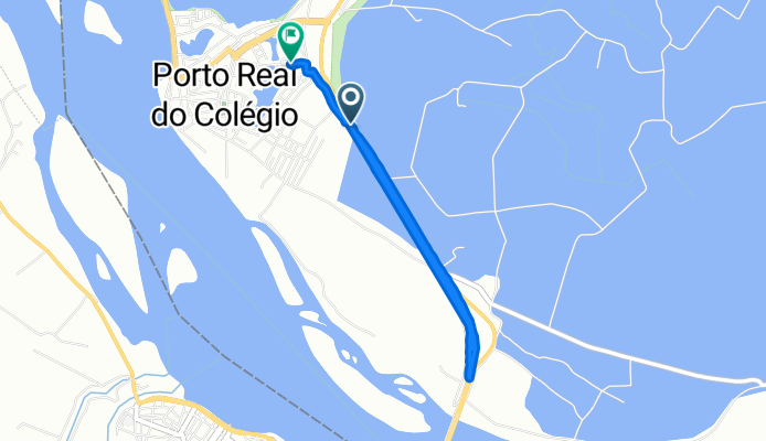 Rota desde BR-101, Porto Real do Colégio