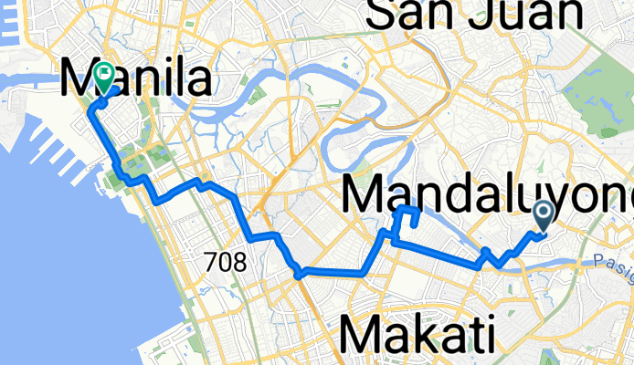 Sacrepante, Mandaluyong to Intramuros, Manila