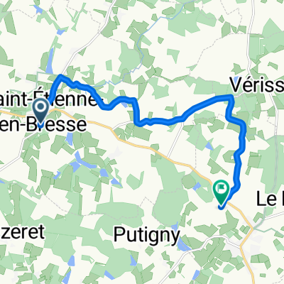 De Route de Tronchy, Saint-Etienne-en-Bresse à 120–668 Rue des Maisons Neuves, Montret