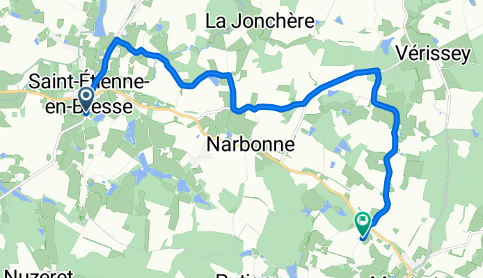 De Route de Tronchy, Saint-Etienne-en-Bresse à 120–668 Rue des Maisons Neuves, Montret